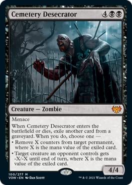 Magic: The Gathering - Cemetery Desecrator (100) Foil Card - Innistrad: Crimson Vow Expansion - Perfect for MTG Commander Decks and Collector Displays