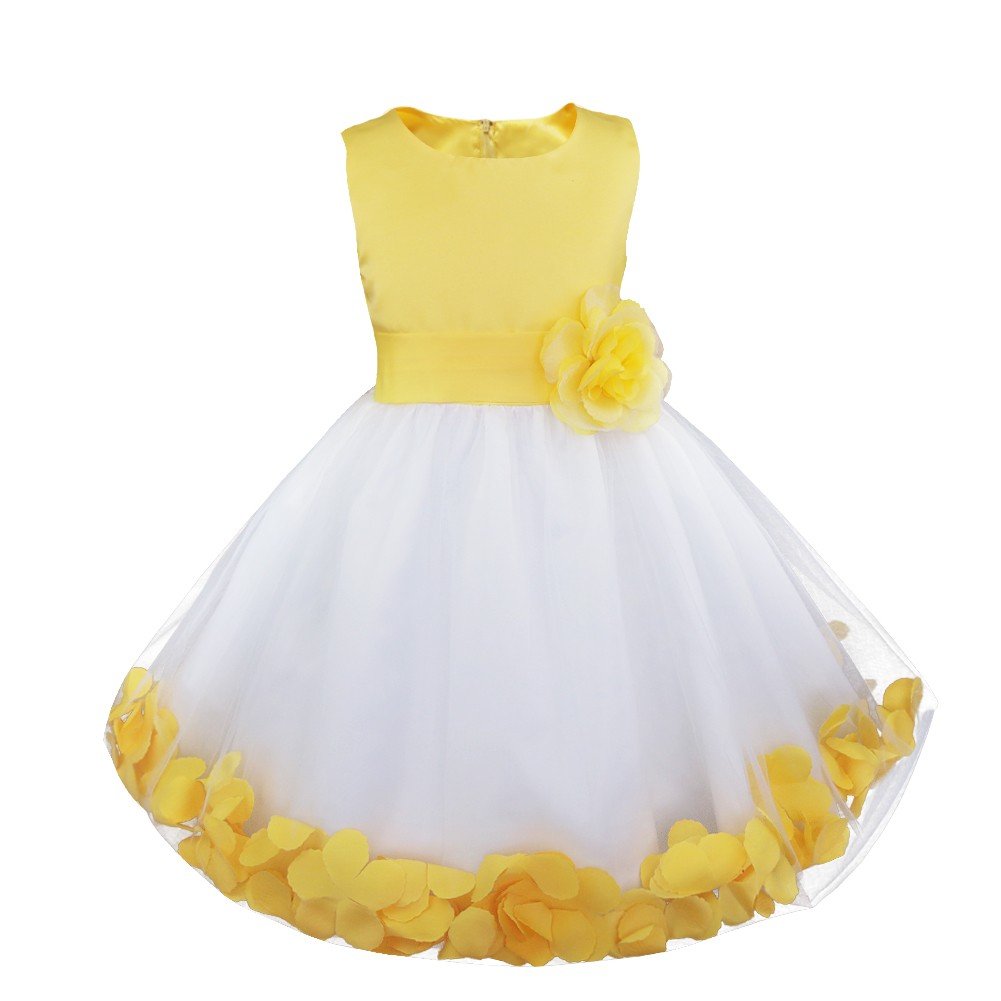 CHICTRY Floral Bow Princess Wedding & Bridesmaid Dresses - Elegant Pageant Party Gowns for Flower Girls | Perfect for Formal Occasions, Bridal Showers & Special Events