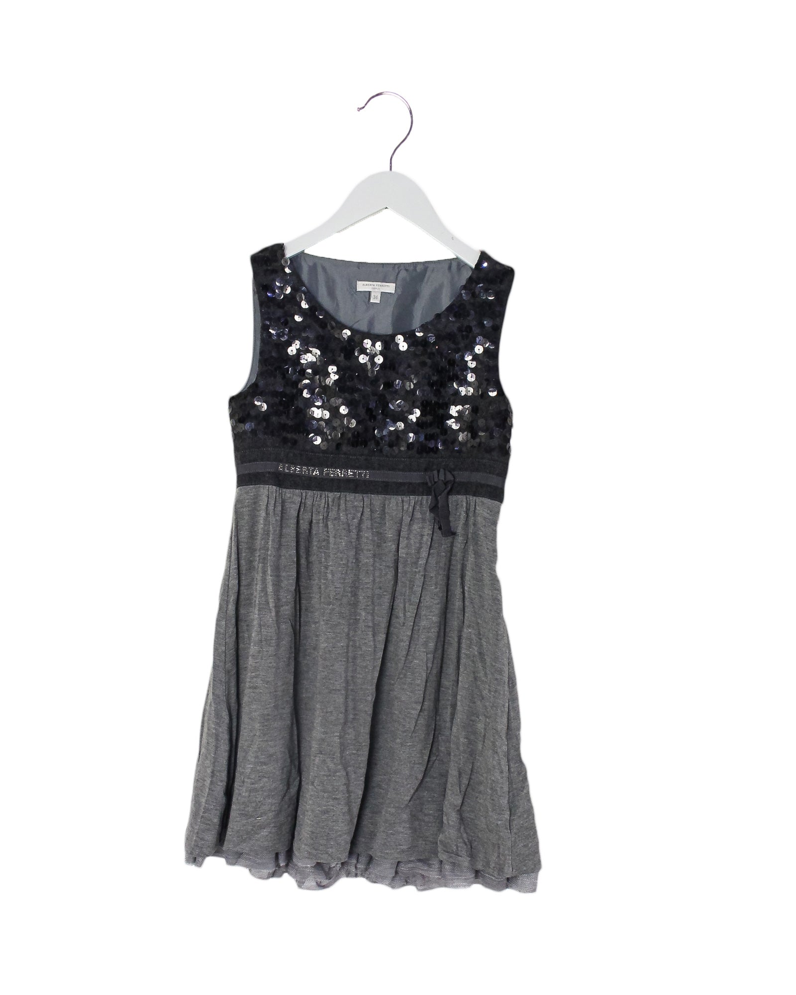 Alberta Ferretti Women's Sleeveless Summer Dress Size 8 & 9 - Elegant Flowy Casual Sundress for Beach, Party & Wedding Occasions