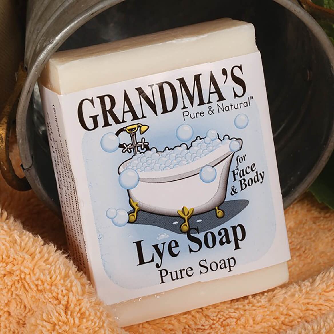 Grandma's Lye Soap - All-Natural Handmade Bar Soap for Sensitive Skin | Moisturizing & Gentle Cleansing | Perfect for Dry Skin, Eczema & Daily Use