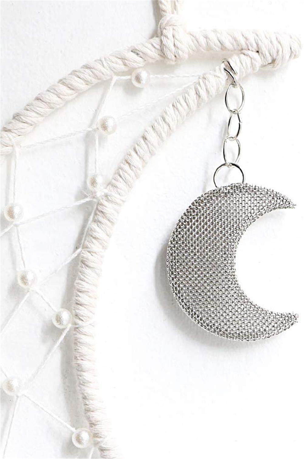 Handmade Boho Dream Catcher with Moon and Stars - Bohemian Wall Hanging for Bedroom Decor, Home Ornament, Festival Gift - Perfect for Nursery, Living Room & Meditation Spaces