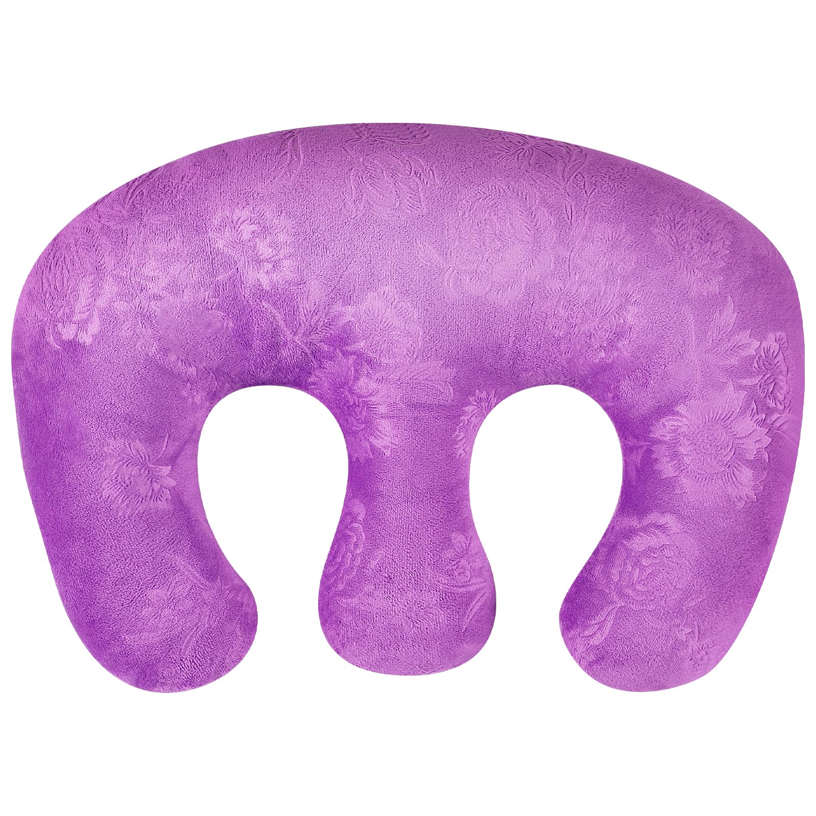 Premium Wesiti Breast Pillow for Massage Tables - Soft Salon Bolster with Removable Purple Cover (15.7