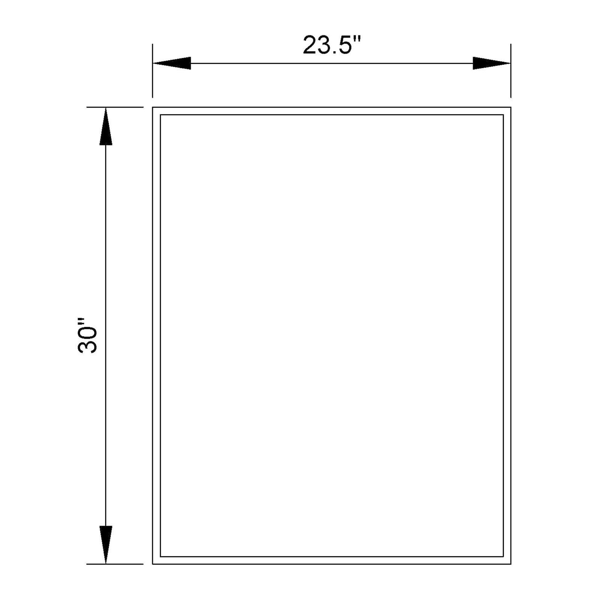 Golden Modern Square Framed Wall Mirror - 24