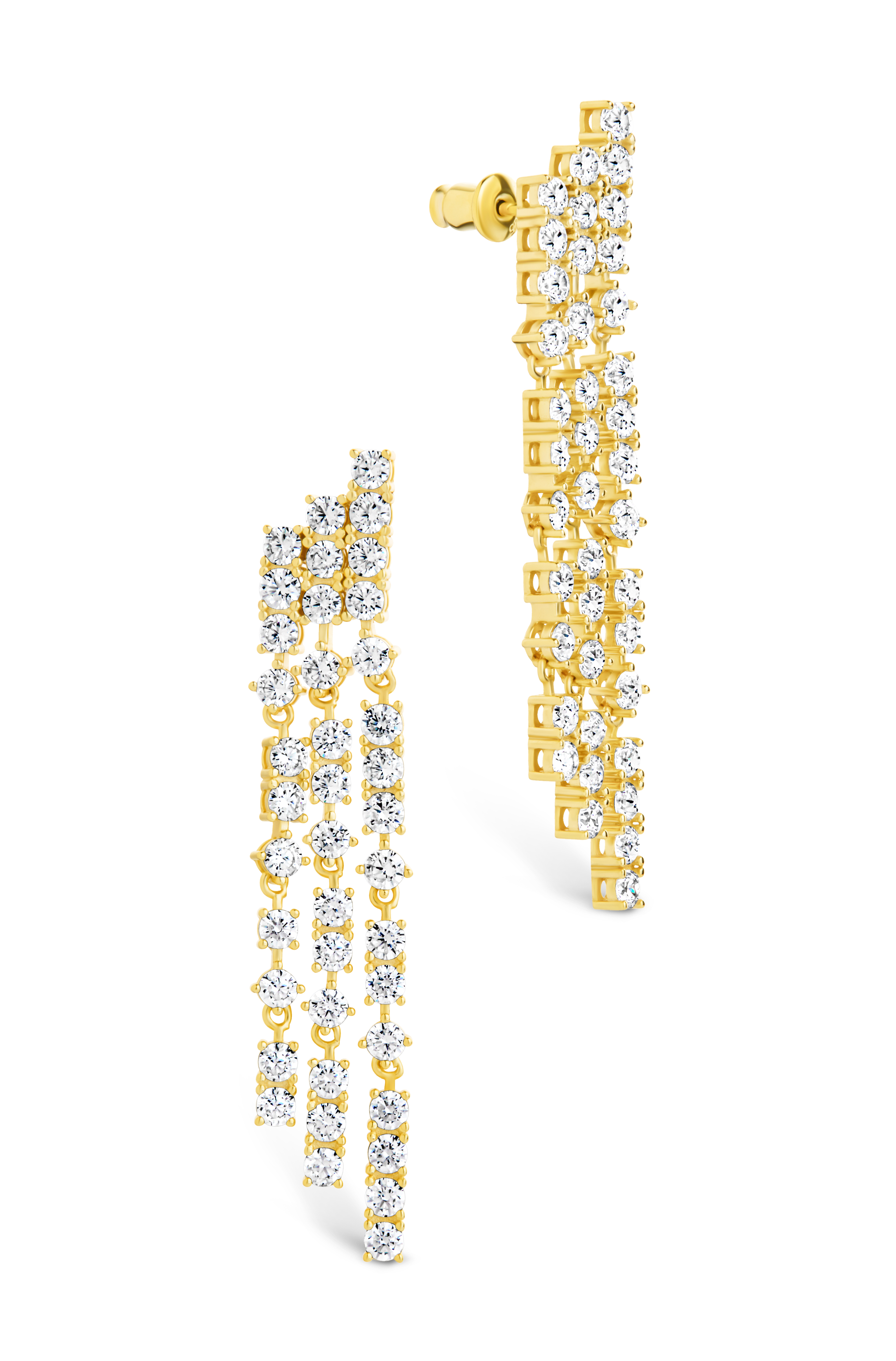 Linda CZ Dangle Stud Earrings for Women - Sparkling Cubic Zirconia Drop Earrings - Perfect for Parties, Weddings & Evening Events