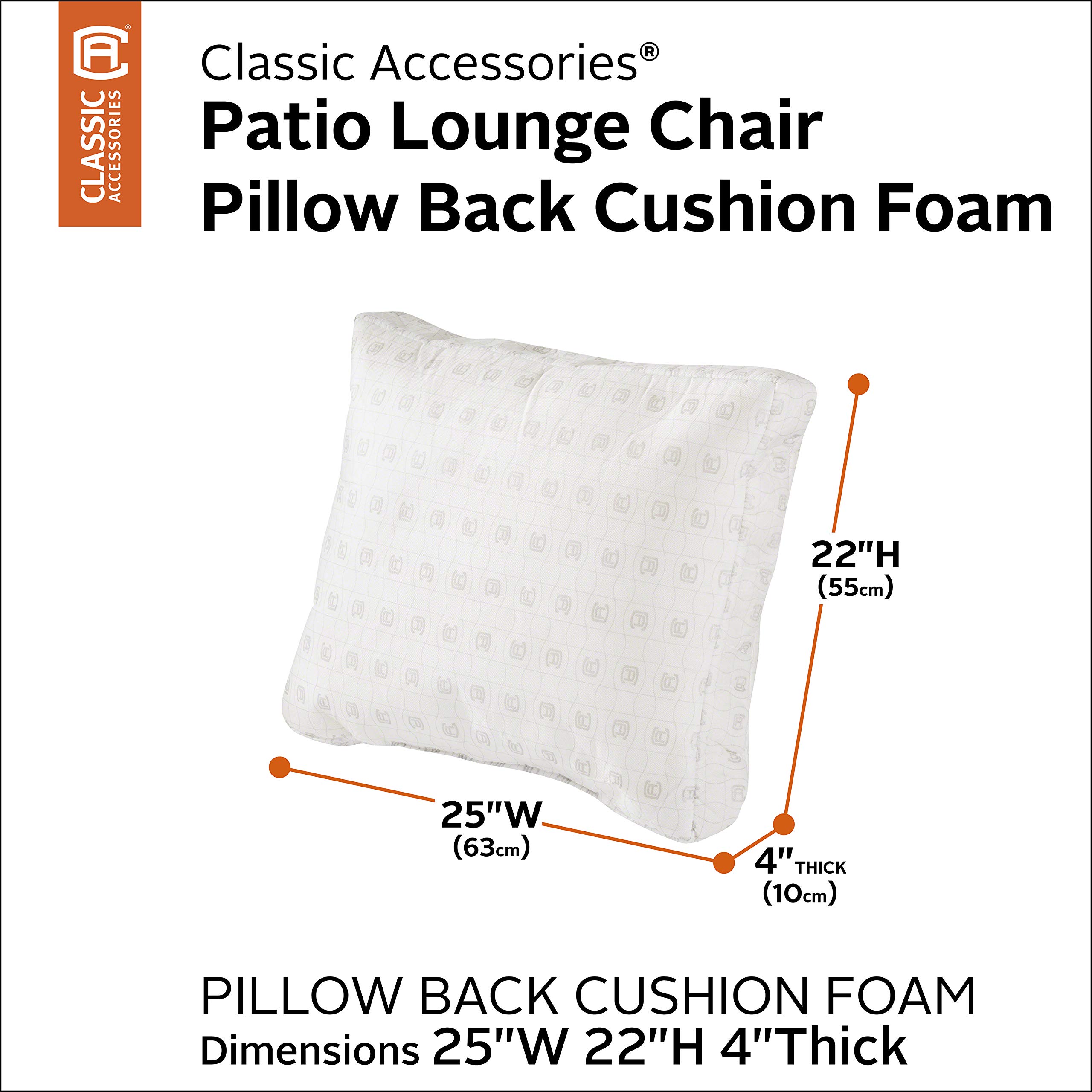 Classic Patio Lounge Chair Cushion 25x22