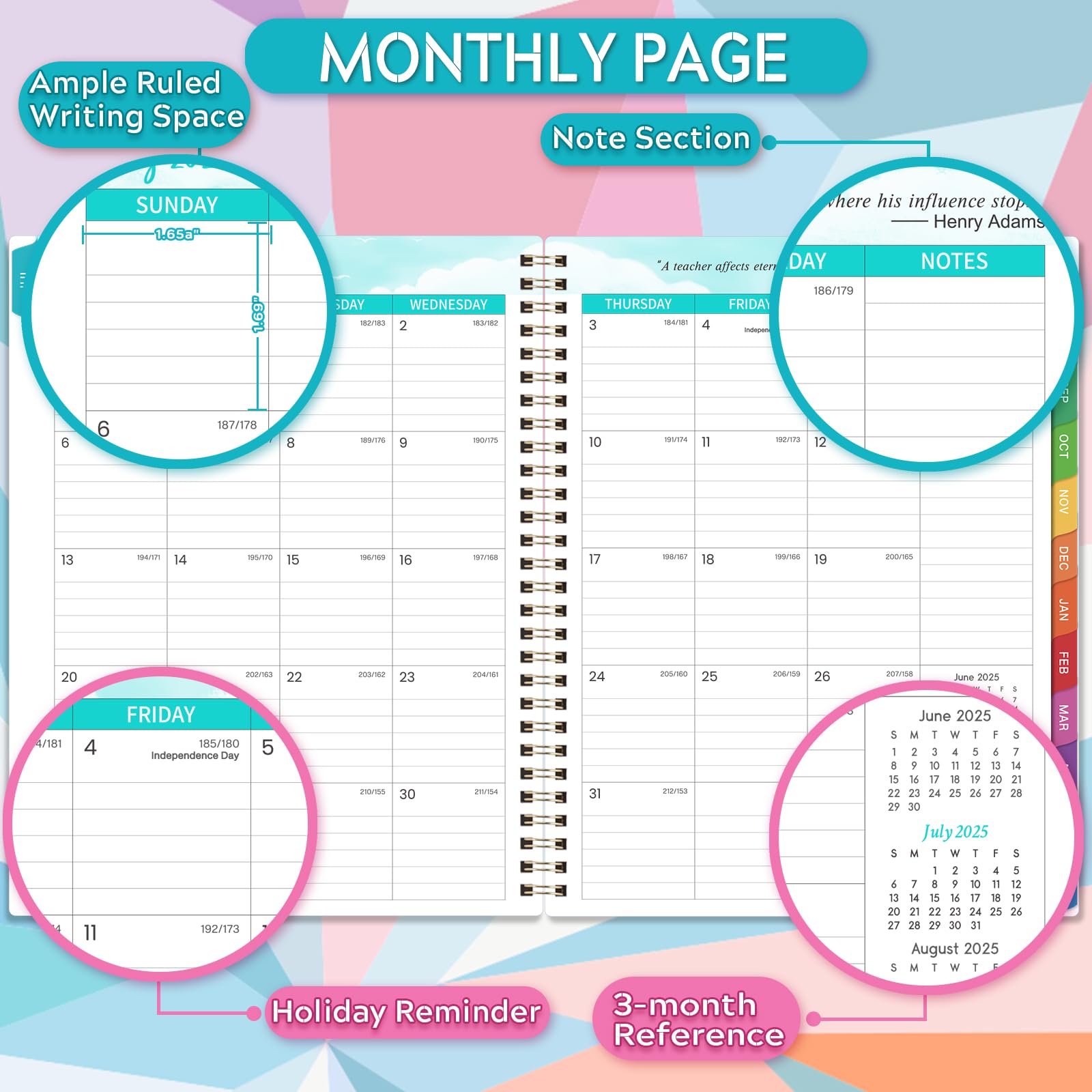 2025-2026 Teacher Planner - Weekly & Monthly Lesson Plan Book for Educators, 9