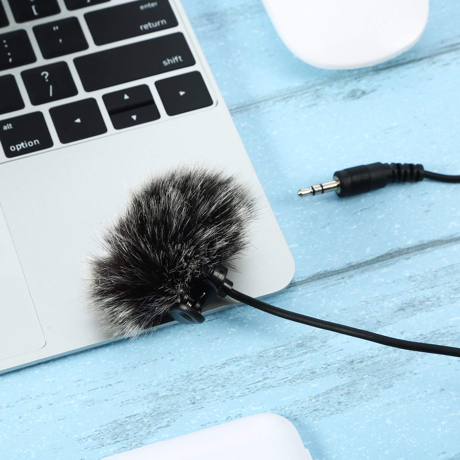 Professional Lavalier Microphone Windscreen Cover - Fuzzy Fur Wind Muff for Lapel & Headset Mics, Noise Reduction, 2 Pack - Perfect for Podcasting, Interviews, Outdoor Recording & Live Streaming