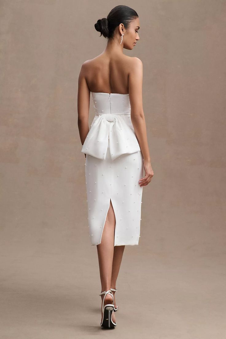 Sachin & Babi Gemma Pearl Midi Dress - Elegant Women's Formal & Party Wear for Weddings, Cocktails & Evening Events