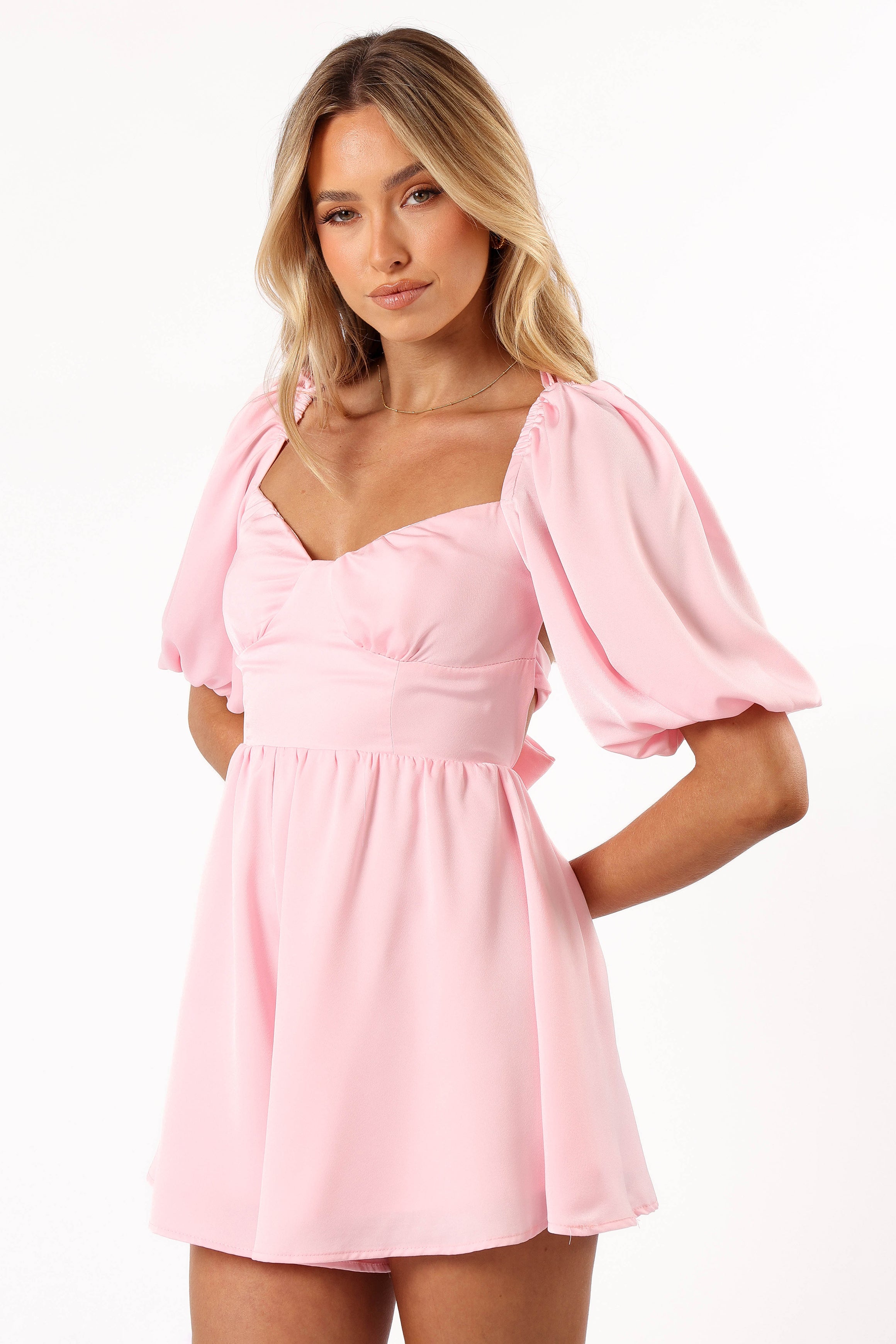 Billie Romper for Women - Soft Pink Jumpsuit with Pockets | Casual Summer Outfit, Lounge Wear & Vacation Dress