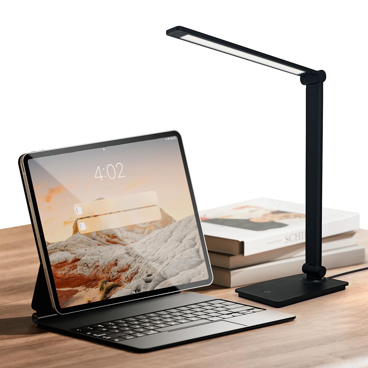 LUJOLUMIN Dimmable LED Desk Lamp - 8W 700 Lumen Foldable Reading Light with 3 Brightness Levels & Touch Control for Kids, Office, Study | Perfect for Night Reading, Homework & Computer Work