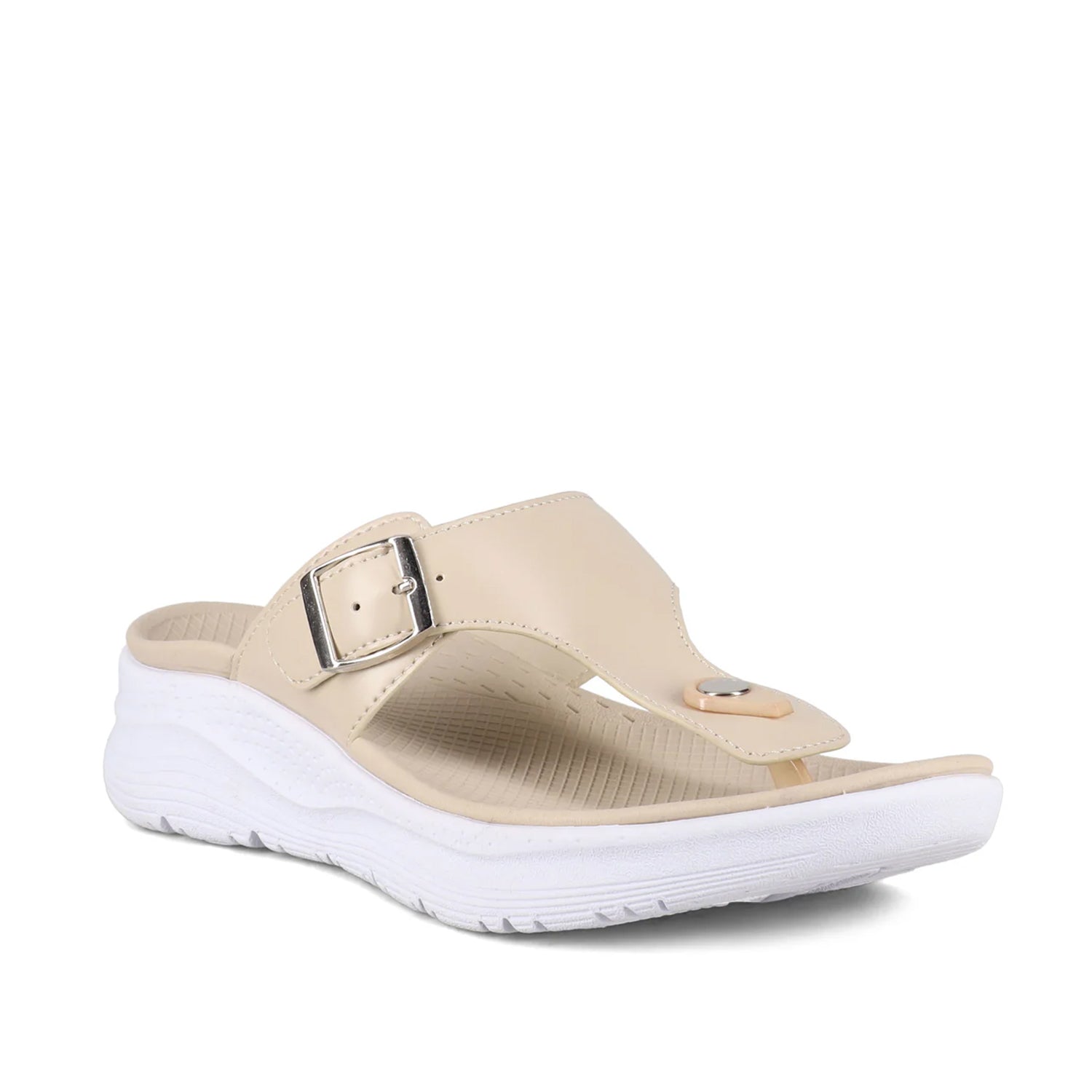 Aquatherm Women's Oasis Sandals - Comfortable Beige & White Summer Beach Shoes for Walking, Travel, and Outdoor Activities