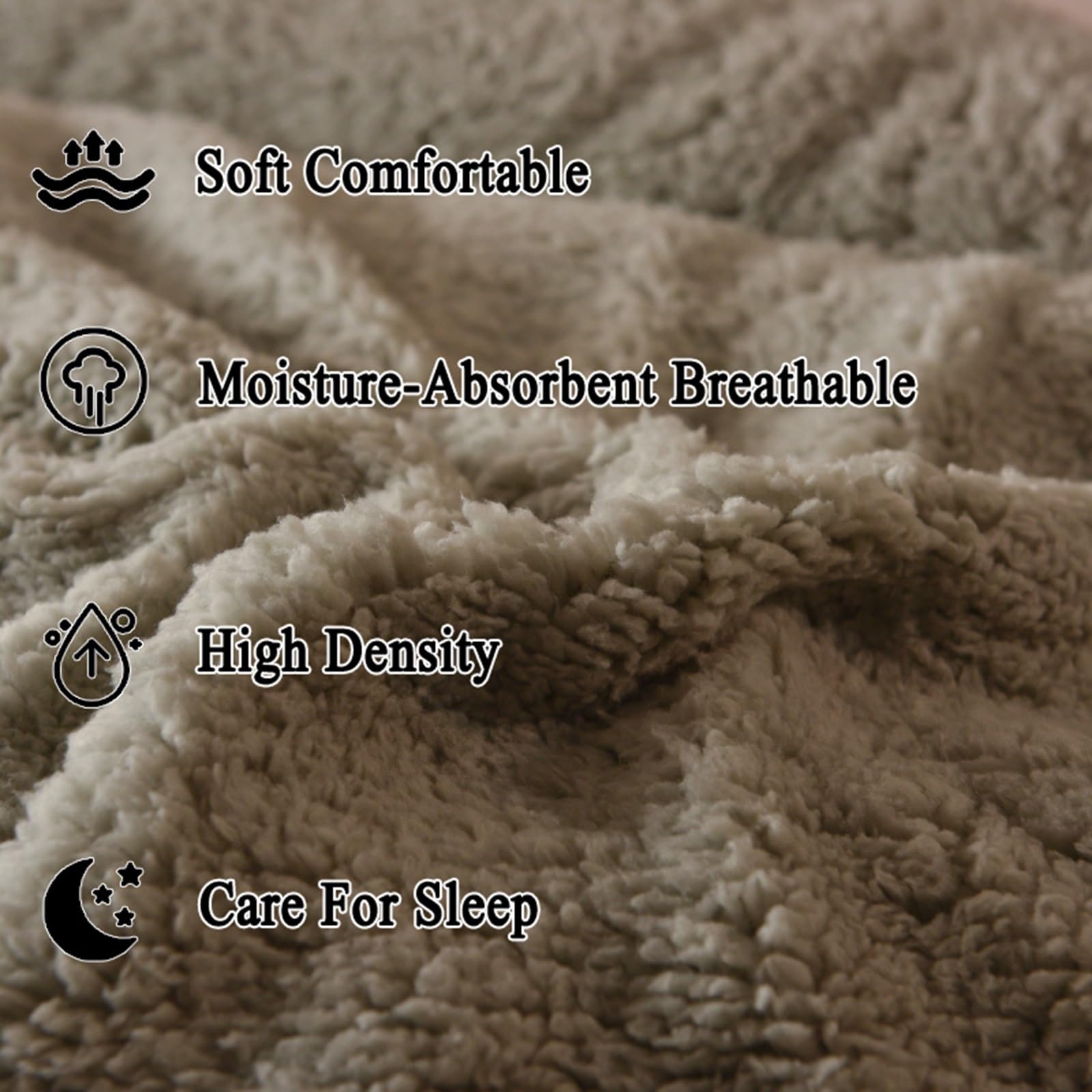 Premium Lambswool Sherpa Winter Blanket - Ultra Warm & Fluffy Quilted Comforter for Cold Weather - 220x240cm (Queen Size) - Perfect for Bedroom, Guest Room & Cozy Cabin Retreats