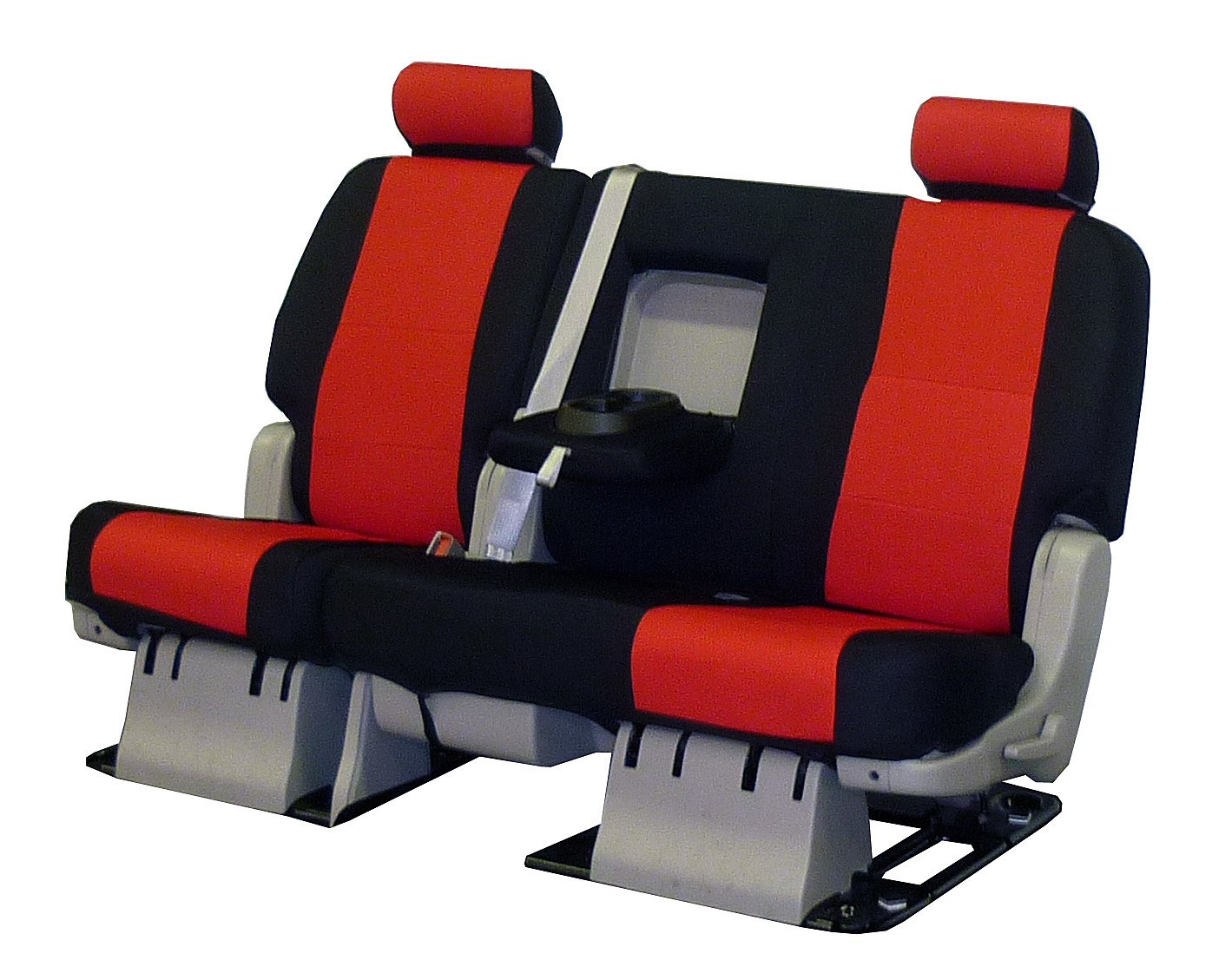 Coverking Custom Fit Rear Bench Seat Cover for Chevrolet Camaro - Spacermesh 2-Tone Red/Black | Durable Protection for Pets, Kids & Spills | Perfect for Road Trips & Daily Commutes