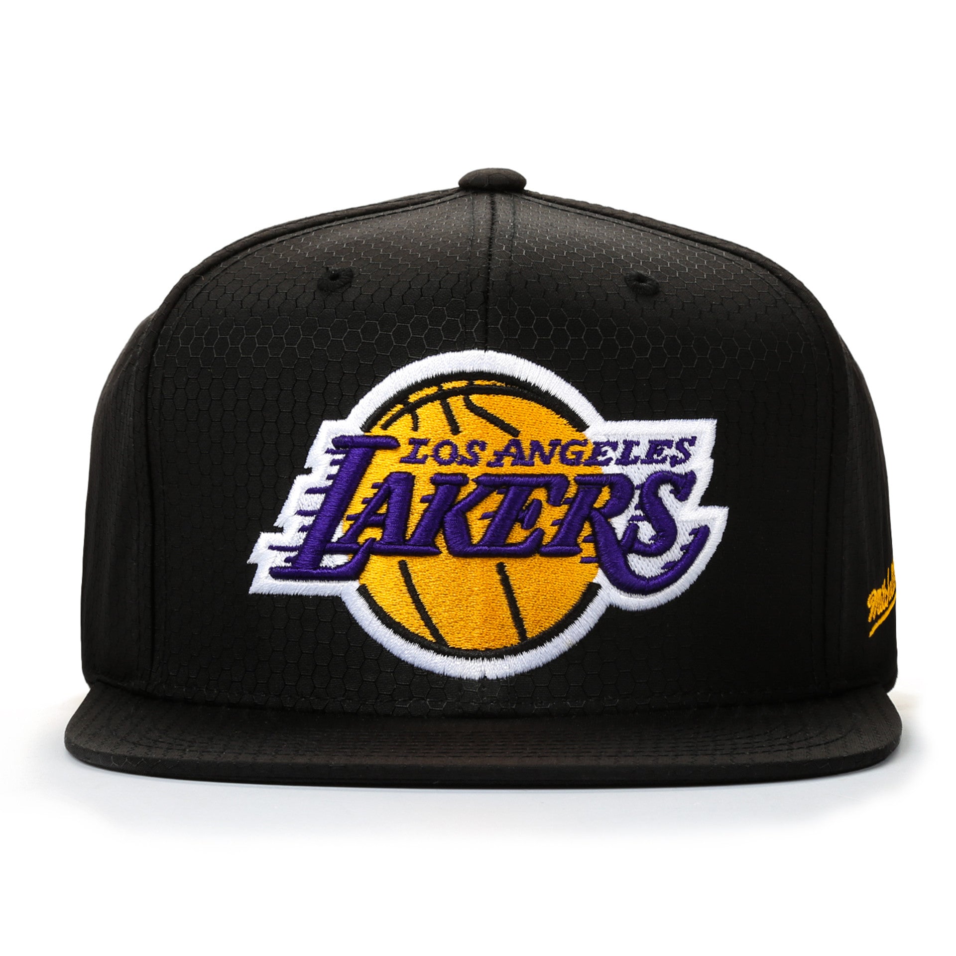 Mitchell and Ness Los Angeles Lakers Snapback Hat - Black NBA Basketball Cap for Men & Women - Perfect for Games, Fan Gear, and Streetwear Fashion
