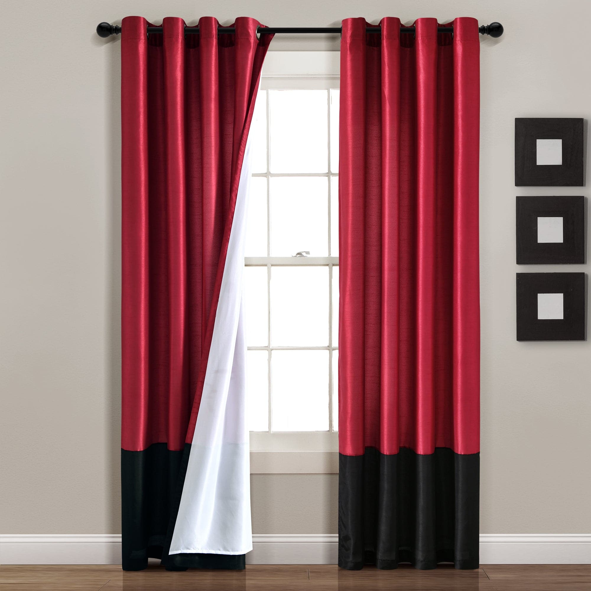 Prima Grommet Window Curtain Panel Set - Blackout Curtains for Living Room & Bedroom - Noise Reducing Thermal Insulated Drapes for Home Decor (Set of 2 Panels, 52x84 Inches) - Perfect for Privacy, Light Control & Energy Savings