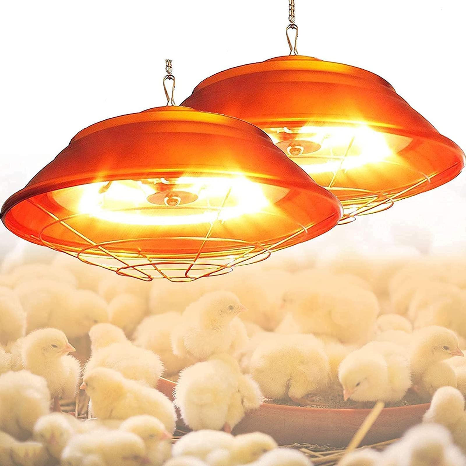 M-TOP 2 Pack 200-400W Infrared Heat Lamp for Chickens, Piglets & Livestock - Waterproof E27 Bulb for Chicken Coop, Pet Heater & Cultivation - Perfect for Winter Warming & Poultry Farming