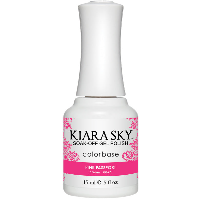 Gel Polish G626 Pink Passport - Long Lasting Nail Polish for Manicures & Pedicures - Perfect for Home Nail Art, Salon Use & Special Occasions
