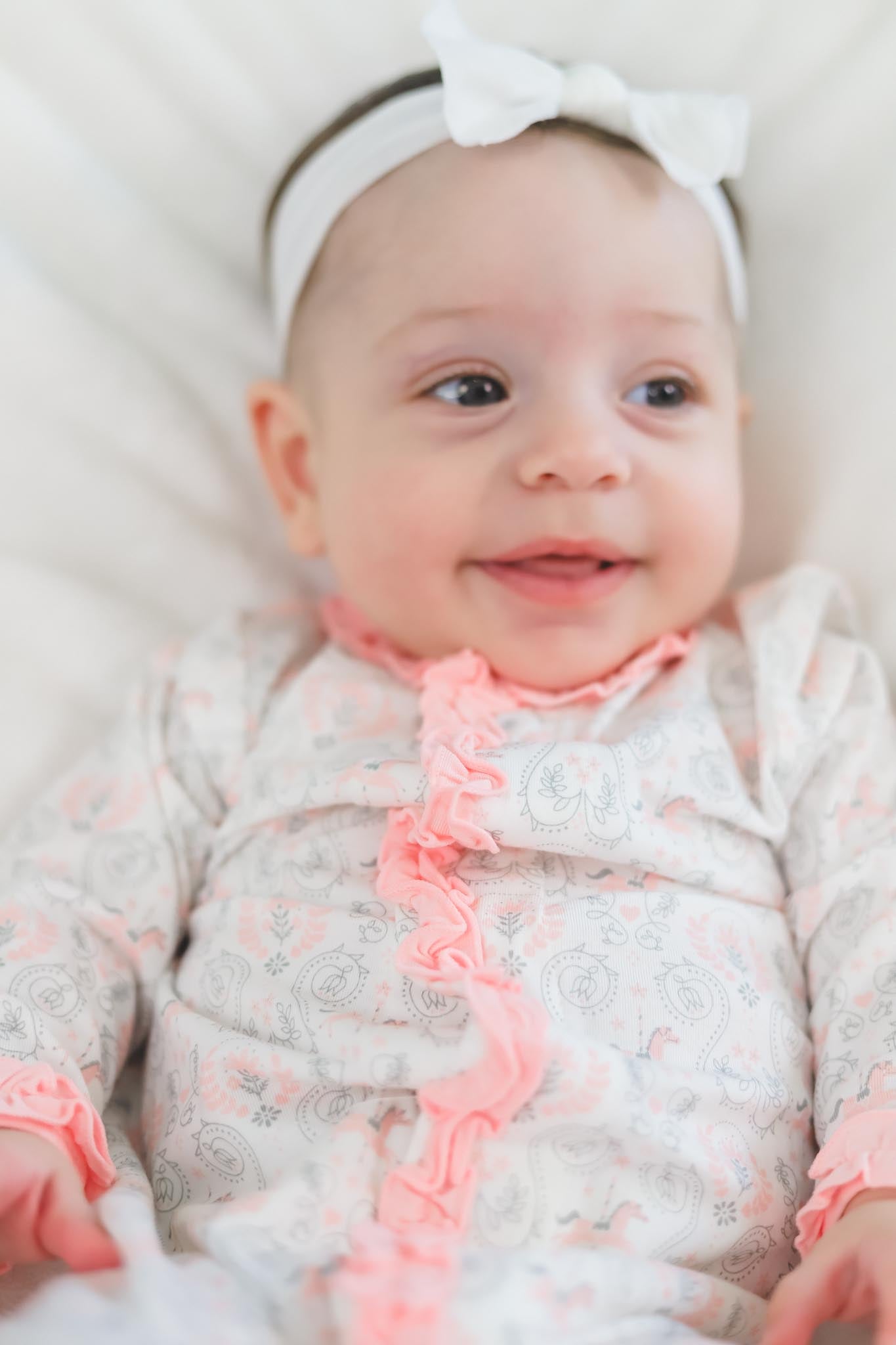 Carousel Magnetic Ruffle Footie for Baby Girls - Soft & Adorable Infant Socks for Newborns, Crawling & Photo Shoots
