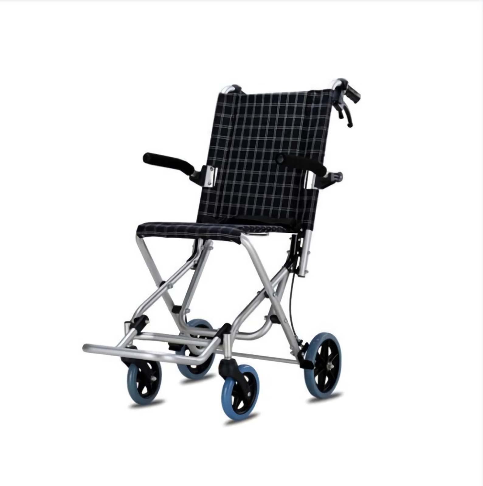 Lightweight Folding Wheelchair for Adults - Compact Aluminum Self-Propelled Travel Wheelchair with Carry Bag | Portable Mobility Aid for Home, Travel & Daily Use