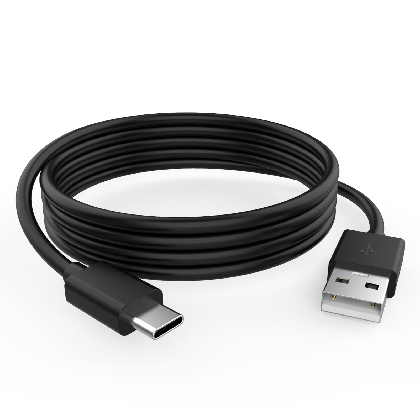 USB C to USB A Fast Charging Cable 3A, 6ft CarPlay Compatible Charger Cord for iPhone 15/16/Pro/Max/Plus, Samsung Galaxy S24/S23/S20, Tablets, Cameras & Speakers - Durable & Tangle-Free (Black) - Perfect for Car, Home & Office Charging
