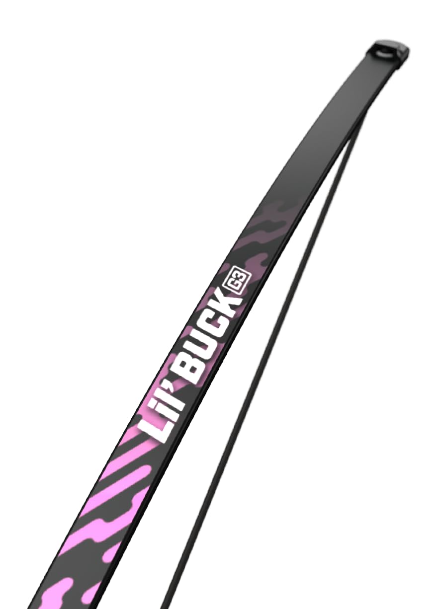 Barnett Lil' Buck Youth Bow Set for Kids Ages 5-8 | 12lb Draw Weight, 17in Draw Length | Ambidextrous Riser with Soft Touch Grip & Finger Rollers | Includes 2 Arrows | Perfect for Outdoor Archery Practice & Backyard Target Shooting