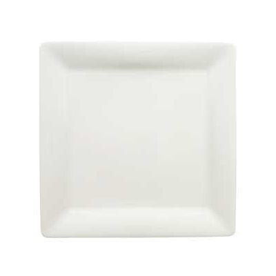 Villeroy & Boch Pi Carre 11-Inch Flat Square Plate Set of 6 - Elegant White Porcelain Dinner Plates for Modern Dining & Entertaining