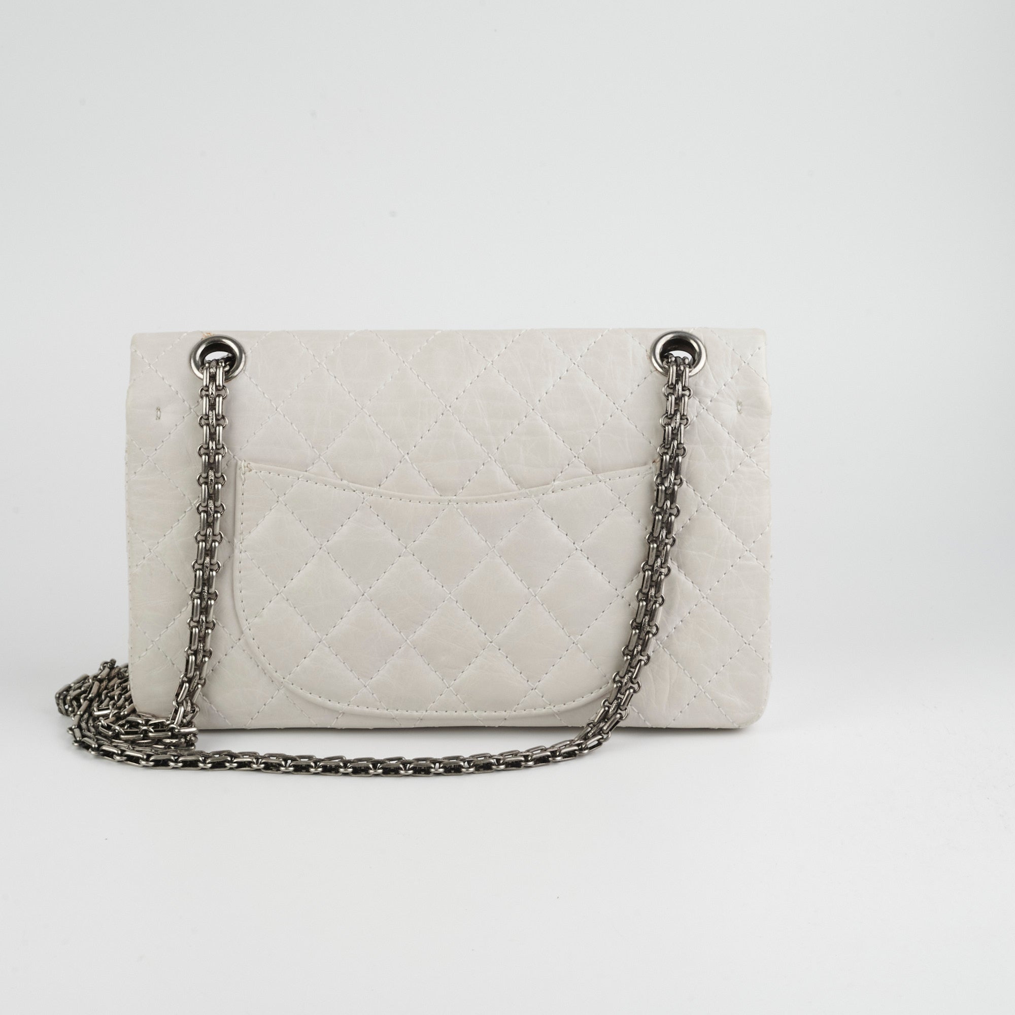 Chanel Reissue 225 Grey Calfskin Leather Handbag - Luxury Designer Shoulder Bag for Women | Perfect for Work, Evening Events & Special Occasions