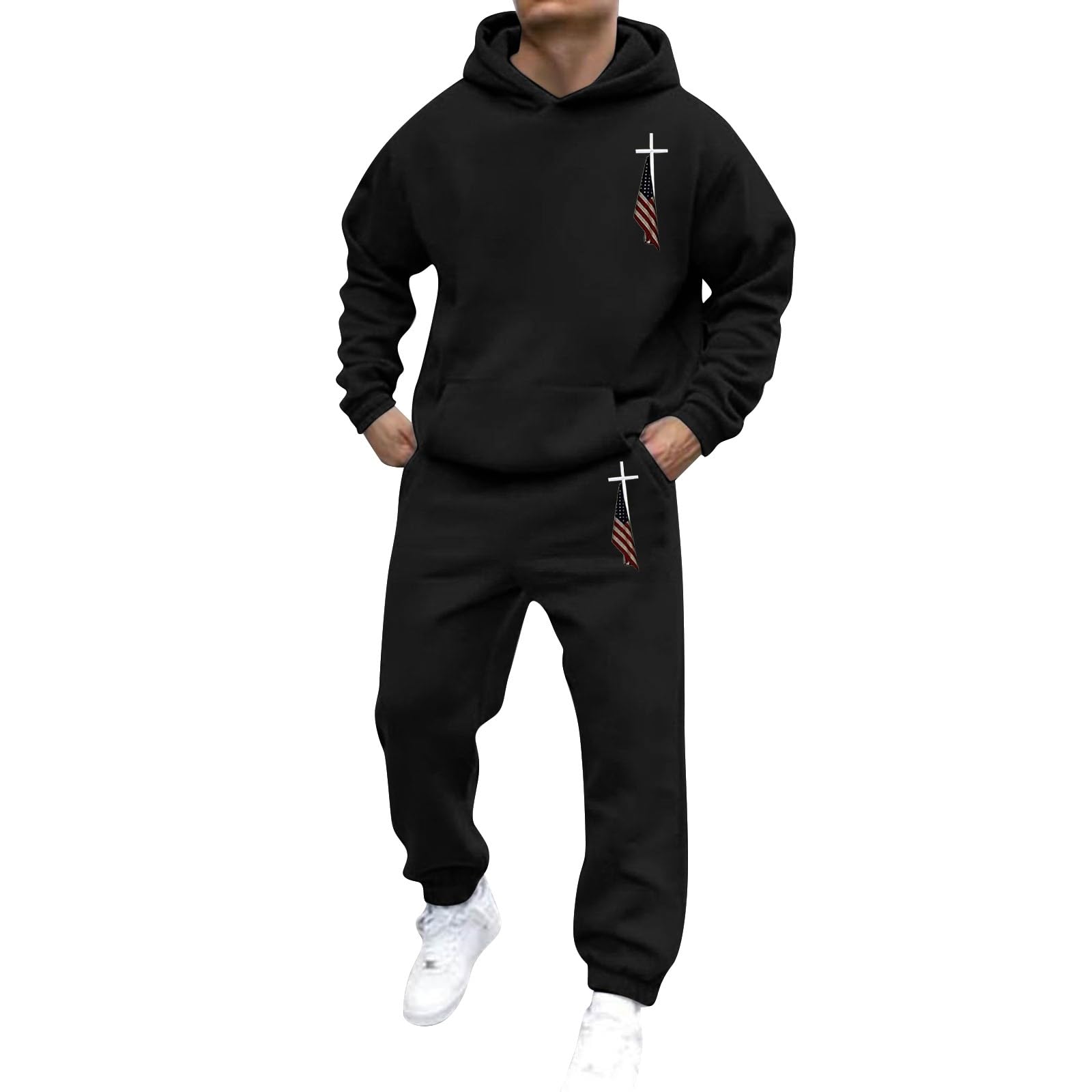 **Men's 2-Piece Jogger Sets - Soft Lounge Wear, Fall Sweatshirt & Sweatpants Outfits - Matching Sweatsuits for Casual, Gym & Travel**