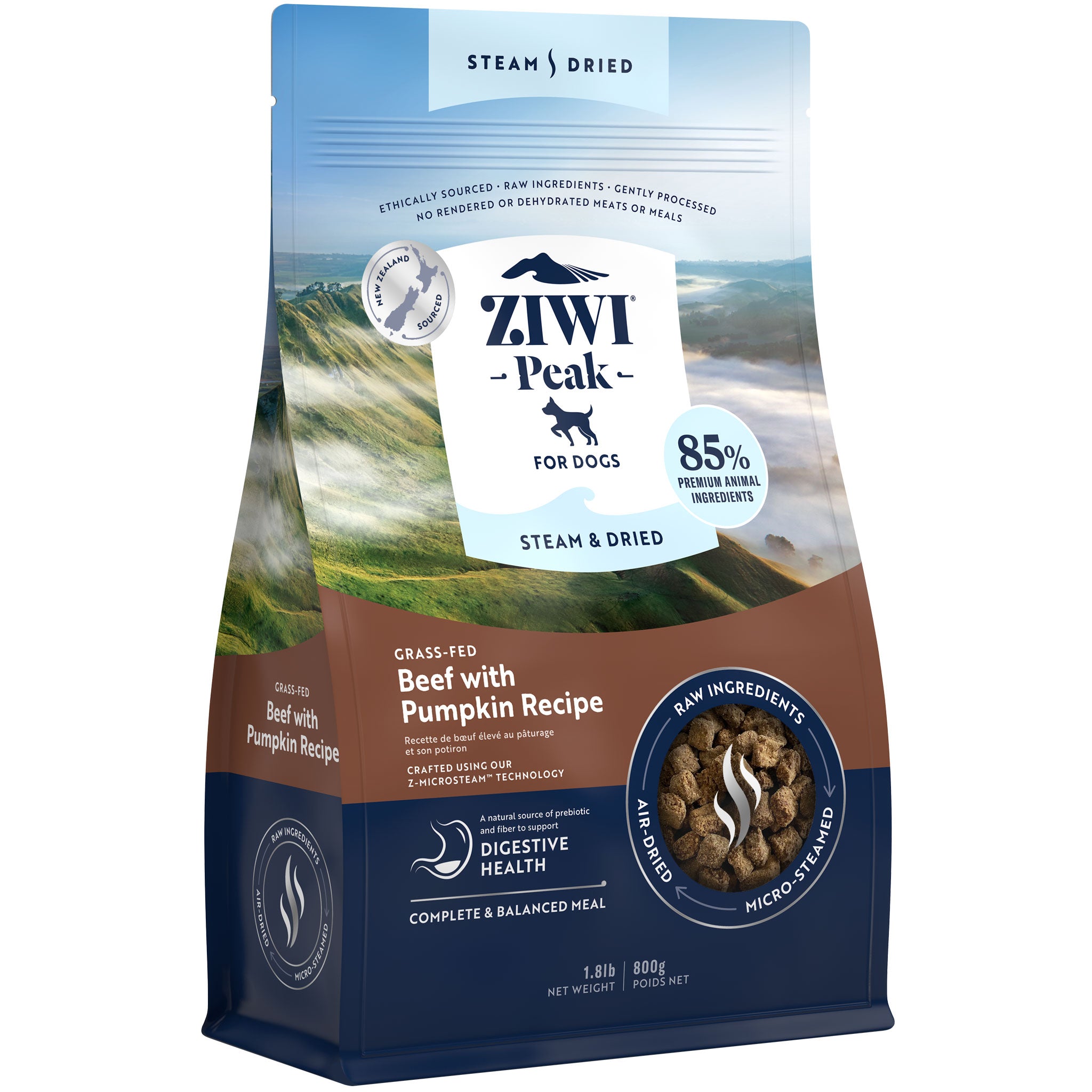 Ziwi Peak Air-Dried Beef Dog Food - High Protein Grain-Free Natural Dog Food for All Breeds & Ages - Perfect for Training, Travel & Everyday Meals