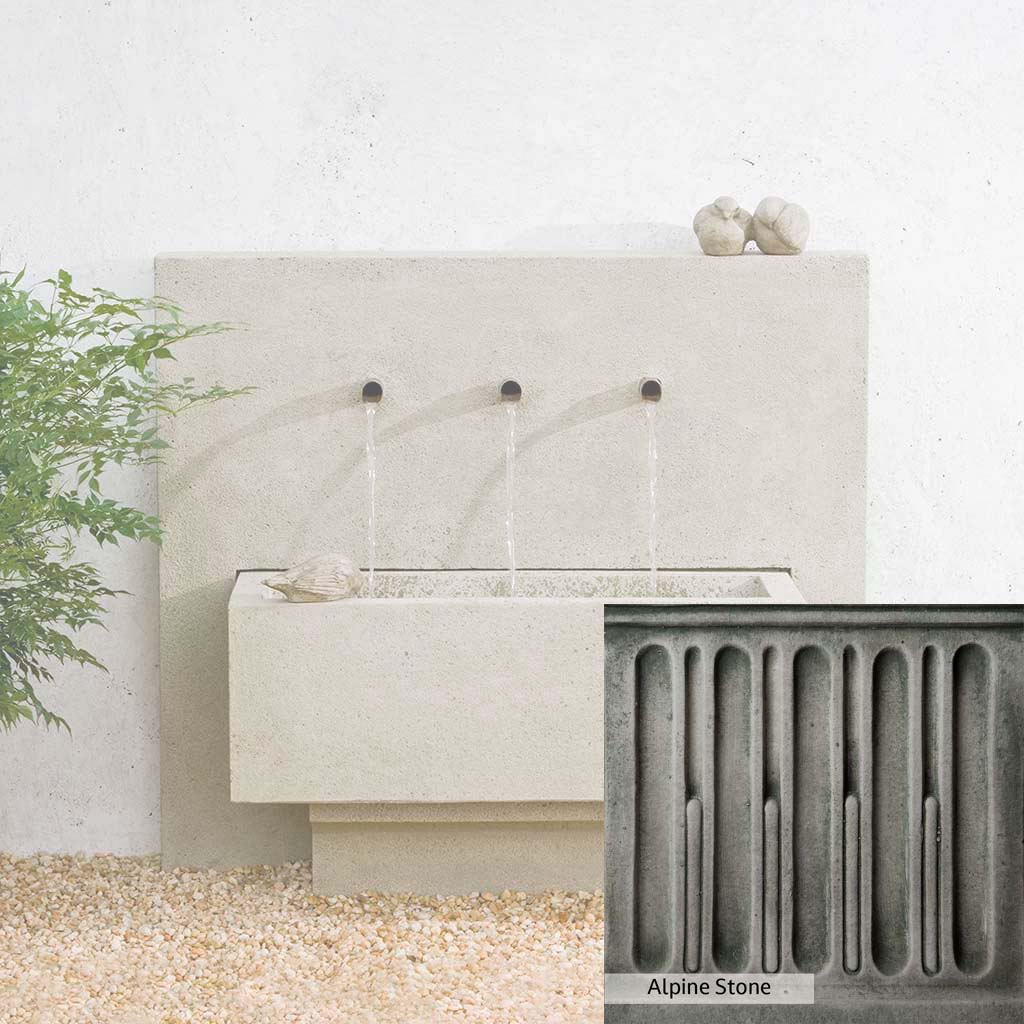 Campania International X3 Outdoor Wall Fountain - Elegant Garden Water Feature for Patio, Backyard, and Landscape Decor