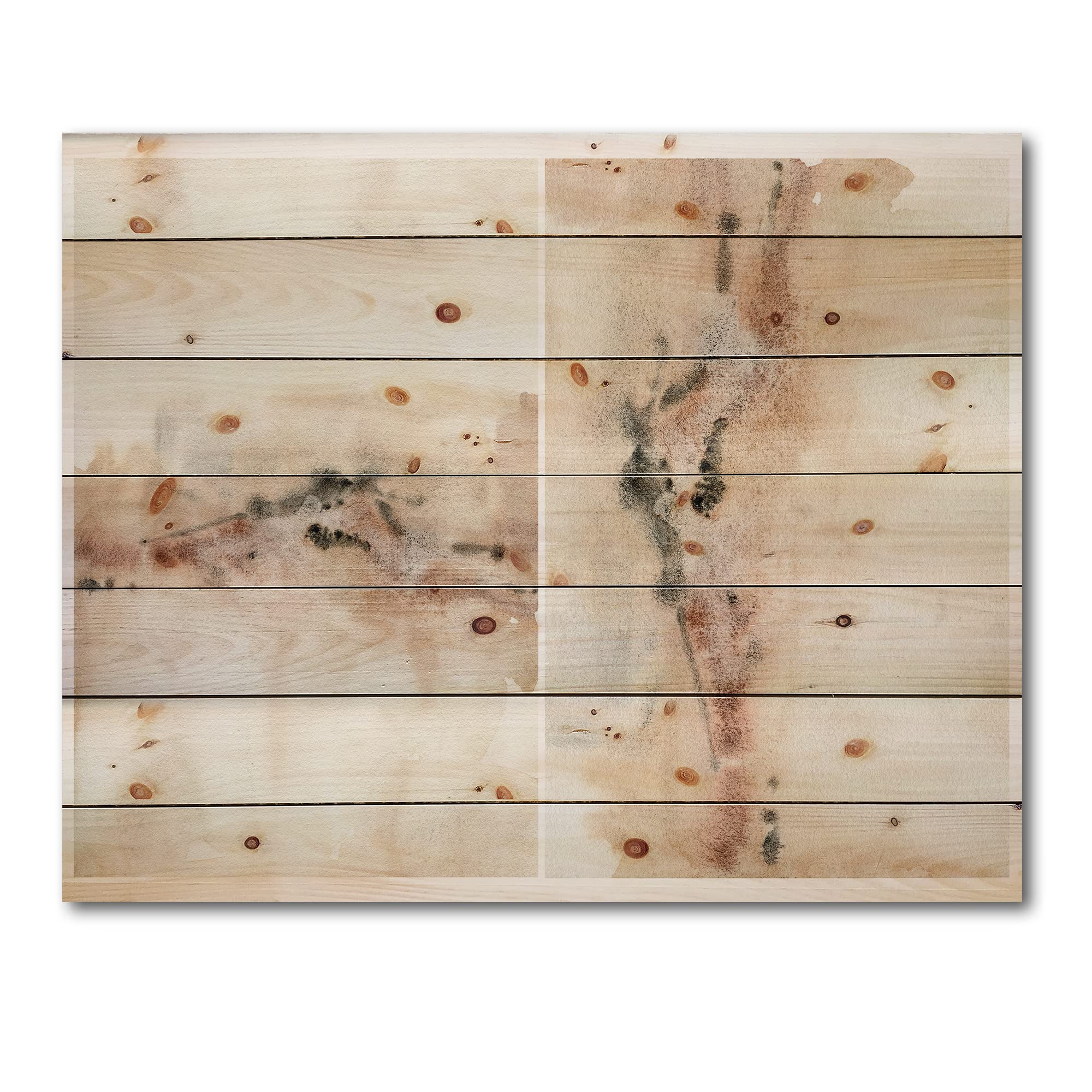 Abstract Pastel Wood Wall Art - Modern Pine Decor for Living Room