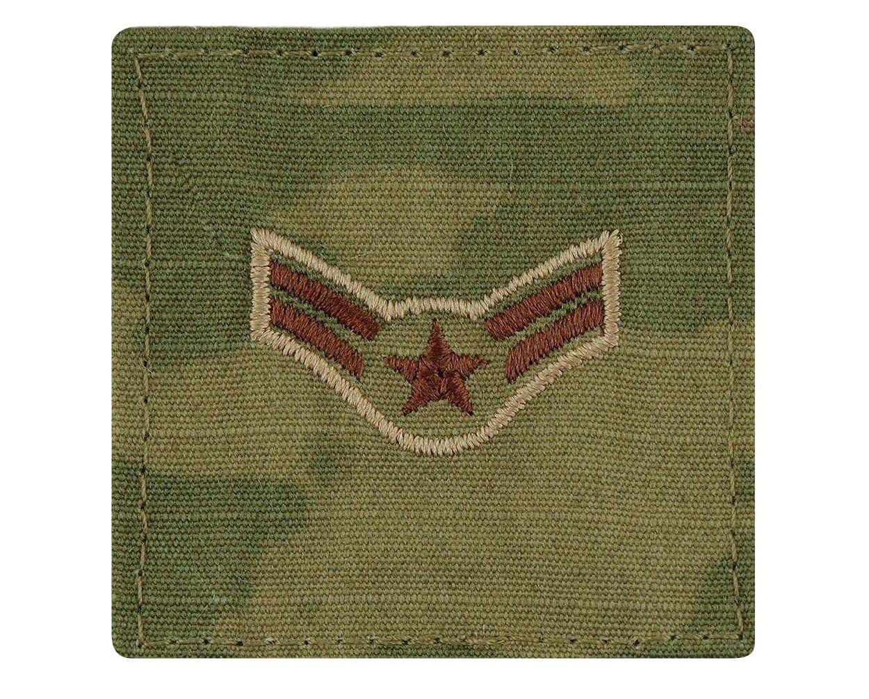 Air Force Embroidered Rank Patch - Airman First Class OCP with Hook & Loop Fastener | Military Uniform Accessory for Dress Blues & Field Duty