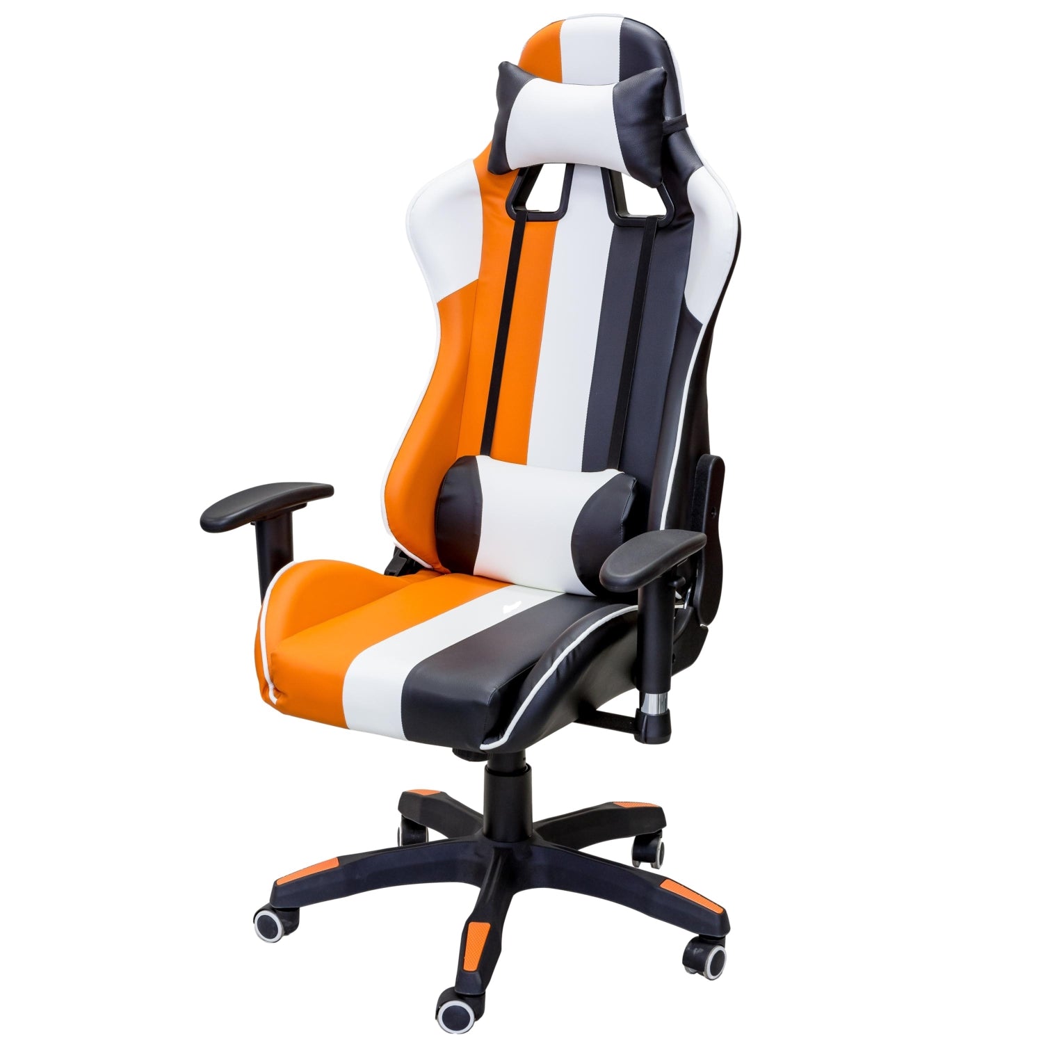 TITAN X SERIES 306 Gaming Chair - Ergonomic Racing Style PC Gaming Chair with Adjustable Lumbar Support (Black/Orange/White) - Perfect for Esports, Streaming & Home Office Setup