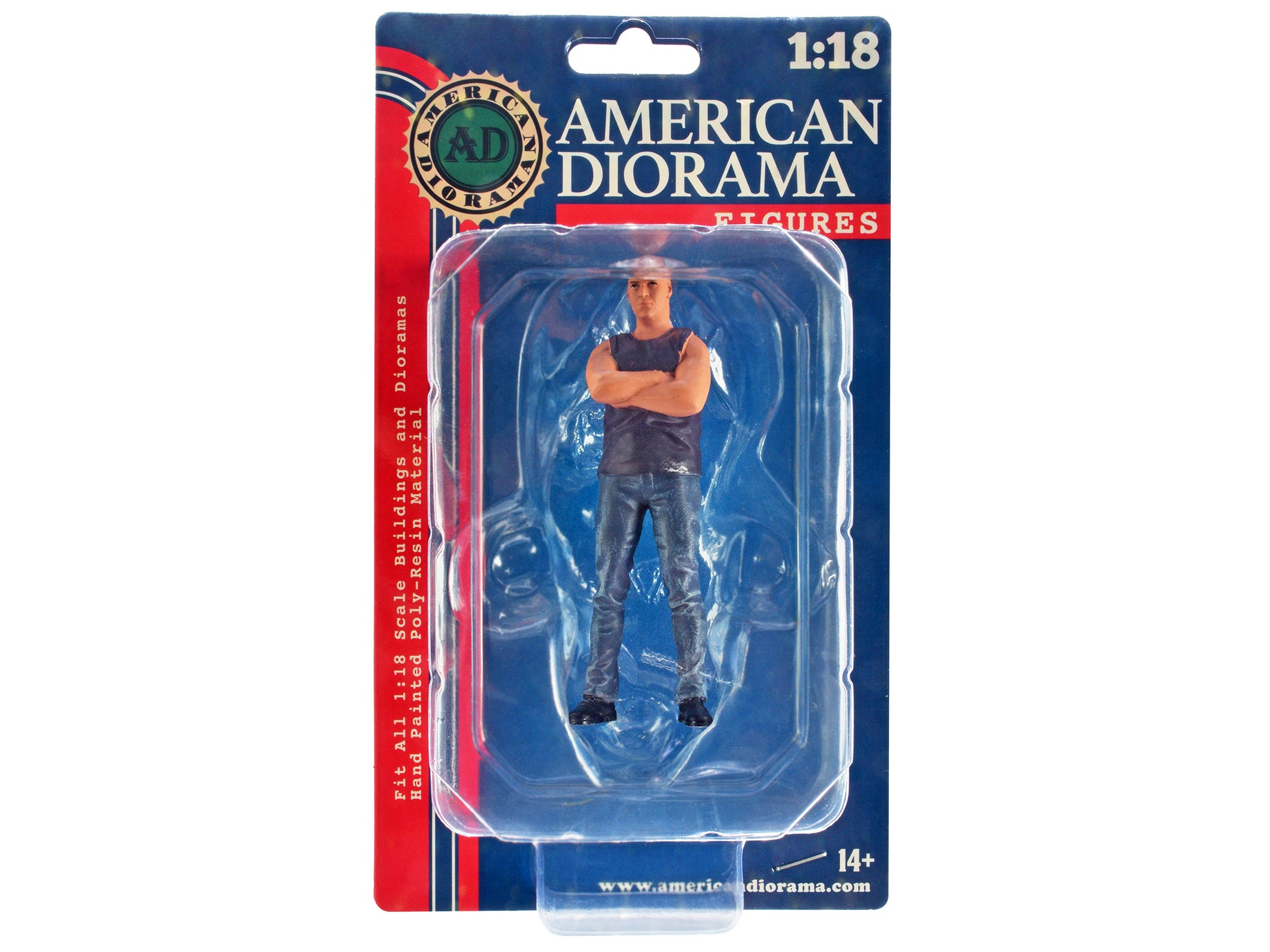 1/18 Scale Model Car Meet 3 Figure Set - Realistic Miniature Figures for Diecast Displays by American Diorama - Perfect for Car Show Dioramas, Model Train Scenes & Collectible Displays