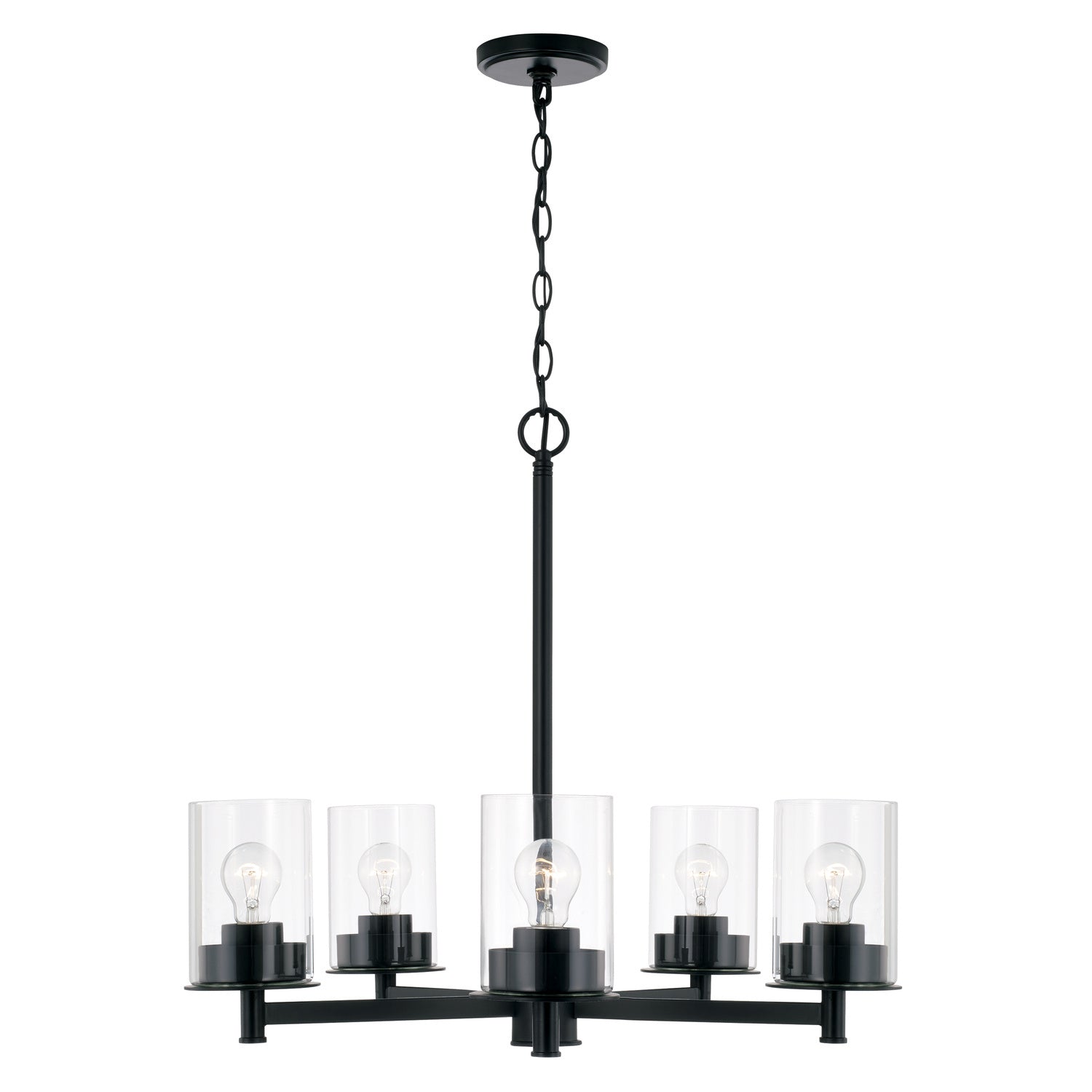 Capital Lighting Five Light Chandelier - Modern Crystal Ceiling Fixture for Dining Room, Bedroom & Living Room | Elegant Lighting for Home Decor