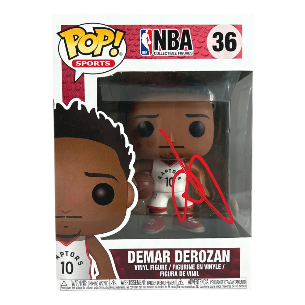 Demar DeRozan Autographed Funko Pop #36 with JSA COA - Toronto Raptors Signed Collectible for Basketball Fans & Memorabilia Display