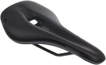 Ergon SR Pro Men's Bike Saddle - Titanium Rails, Stealth Black, Medium/Large Size | Premium Comfort for Road Cycling & Mountain Biking