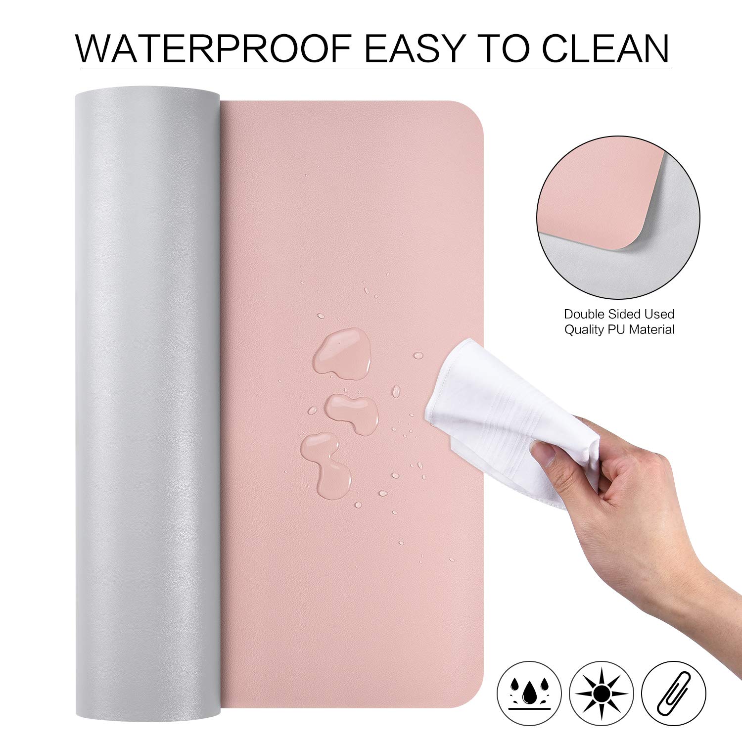 Premium Dual-Sided PU Leather Desk Pad (23.6