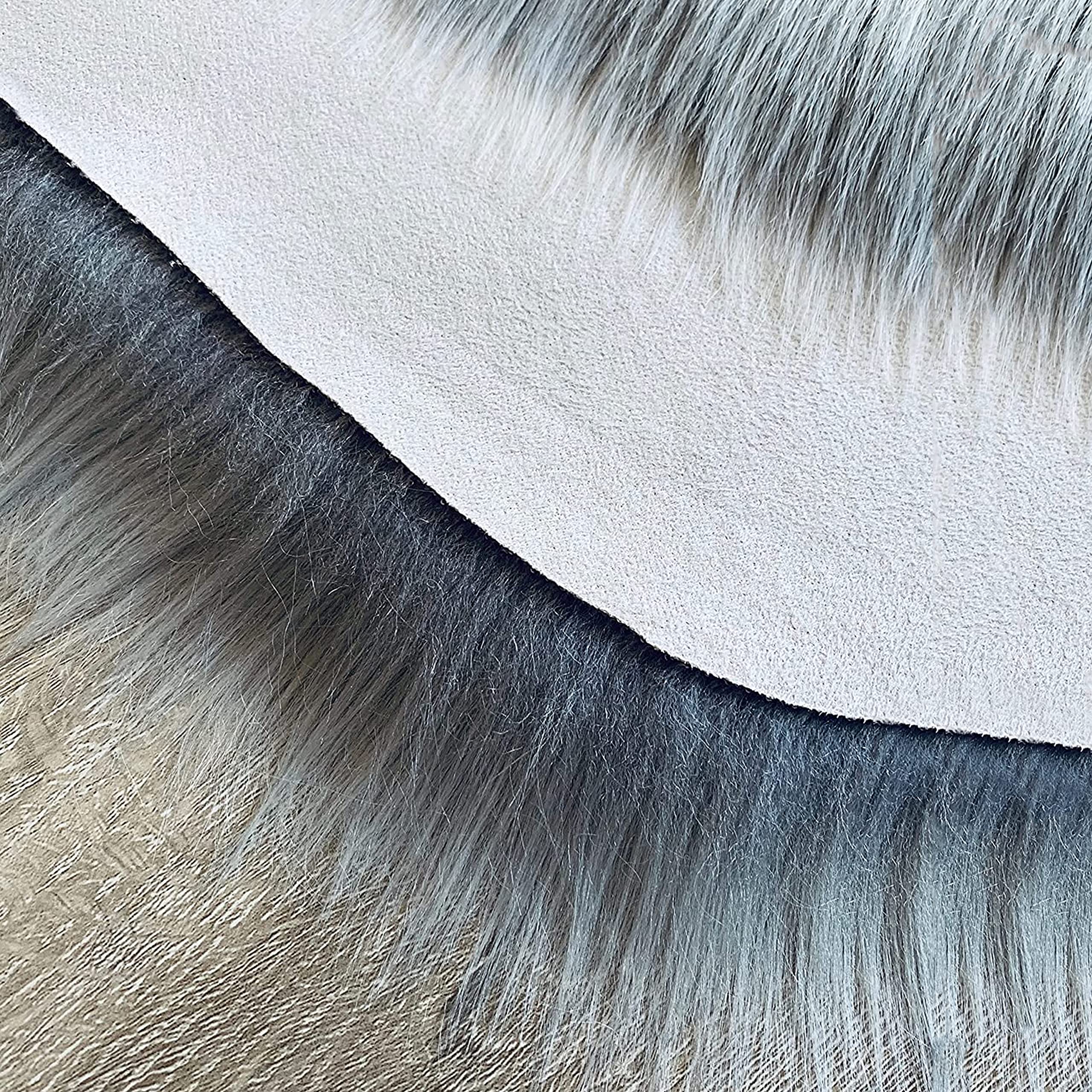 Premium Faux Sheepskin Fur Rug - Ultra Soft Fluffy Shaggy Area Rug for Bedroom, Living Room & Nursery | Non-Slip Home Decor Accent Carpet - Perfect for Cozy Floor Seating, Reading Nooks & Pet Beds (6x9 Feet, Grey)