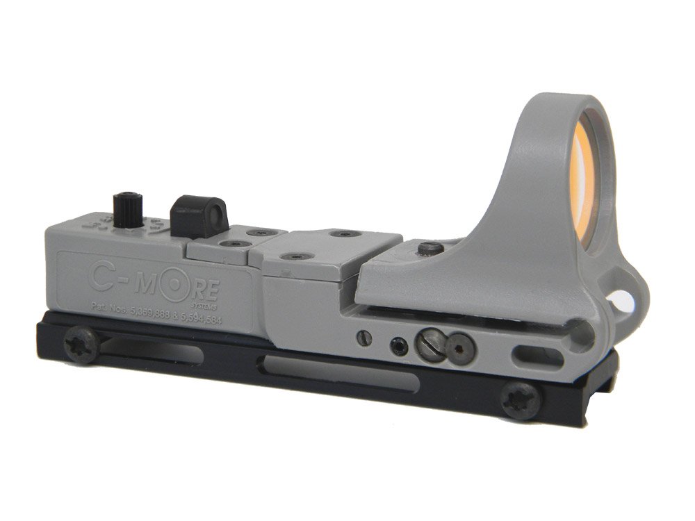 C-MORE Systems Railway Red Dot Sight - 2 MOA, 1x Magnification, Polymer Construction | Ultra Bright, Waterproof & Lightweight for All Weather Conditions | Perfect for Hunting, Shooting Range & Tactical Training