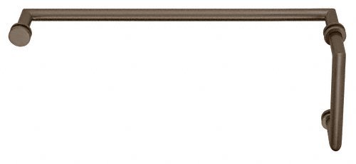 CRL MT6X180RB Oil Rubbed Bronze Combination 6-Inch Pull Handle and 18-Inch Towel Bar - Bathroom Hardware for Vanity, Shower, and Spa Decor