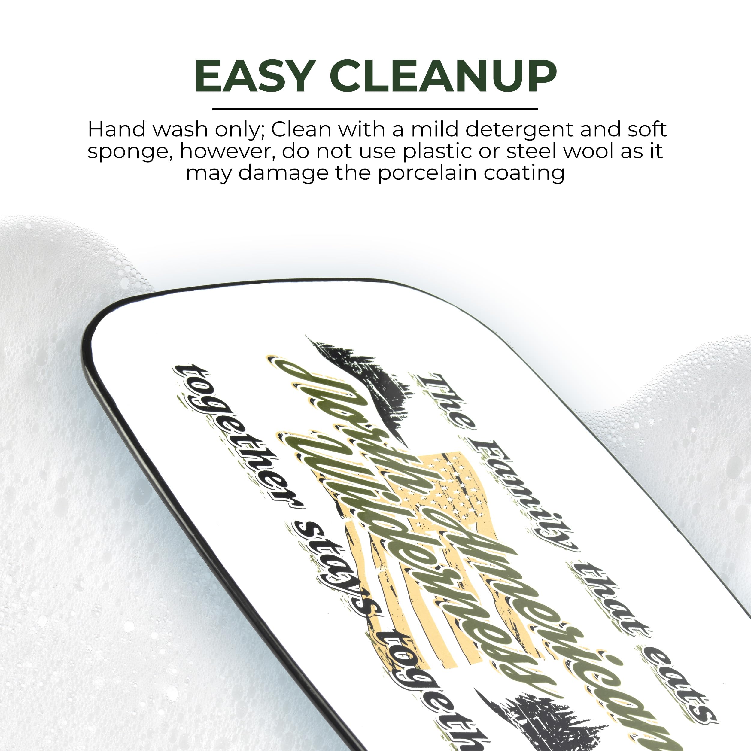 North American Wilderness Kitchen Accessories - Durable Metal & Porcelain Enamel for Camping & Home Decor