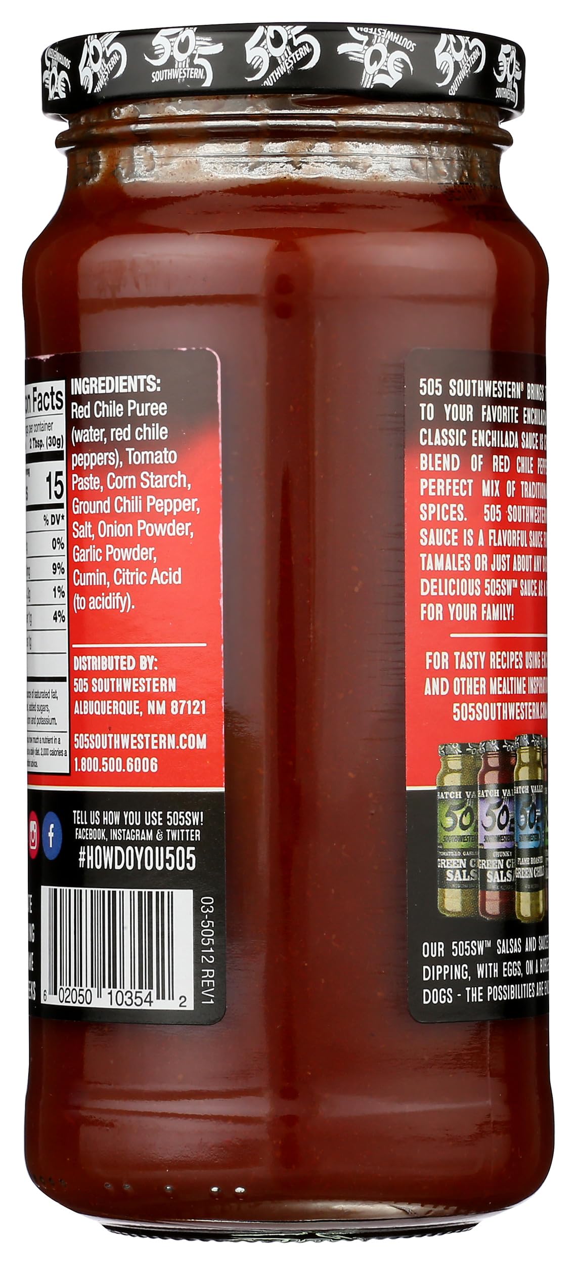 505 SOUTHWESTERN Premium Red Chile Powder - 16 oz (1 lb) Authentic Mexican Spice for Chili, Tacos, Enchiladas & Southwest Cooking