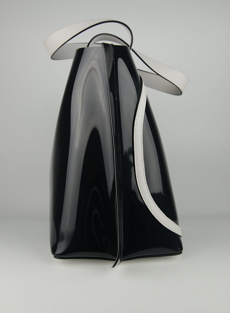 Valentino Black PVC Shopper Bag - Stylish & Durable Tote for Women | Perfect for Work, Travel & Everyday Use