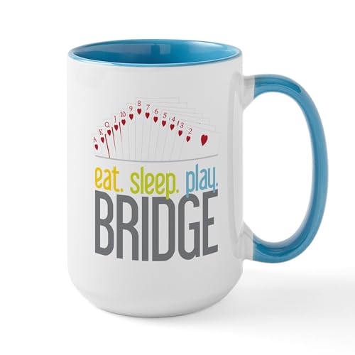 White/Blue Inside - Bridge Large Mug