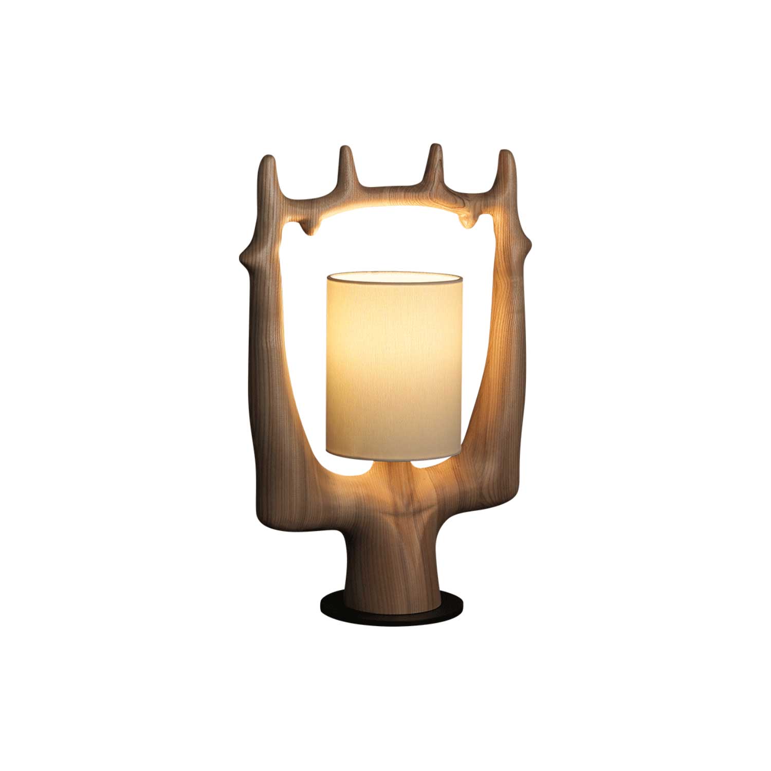 Antler Ring Table Lamp - Rustic Deer Horn Nightstand Light for Bedroom, Living Room, or Cabin Decor - Perfect for Farmhouse, Lodge & Hunting Cabin Ambience