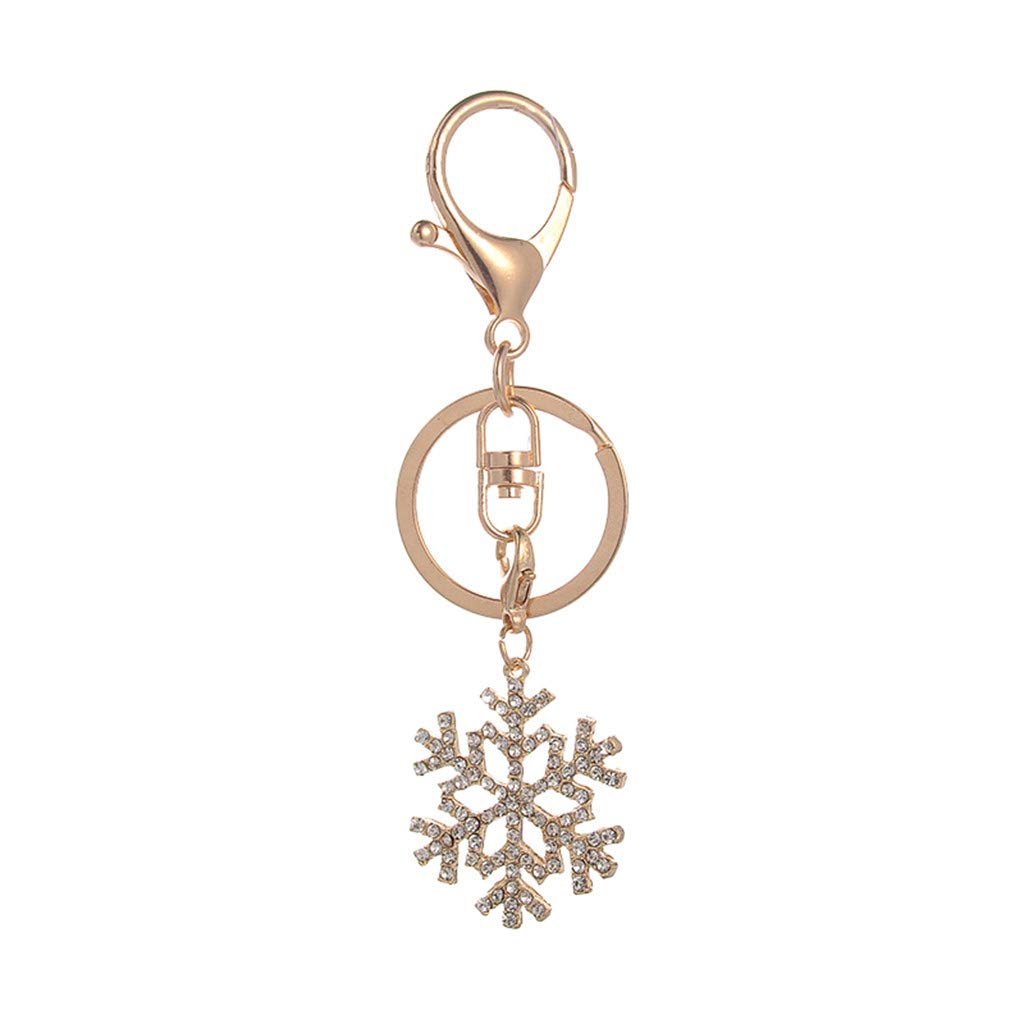Snowflake Keychain for Women & Men - Elegant Hollow Design Fashion Jewelry Keyring with Lanyard - Perfect for Keys, Gifts, and Winter Accessories