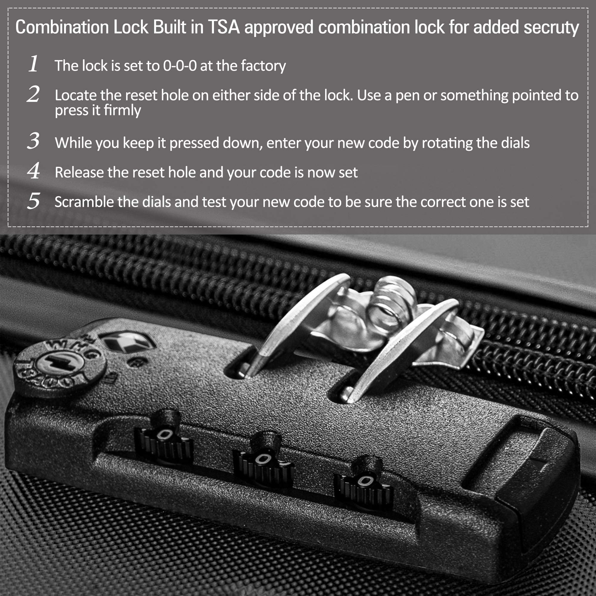 HomVent 3-Piece Spinner Luggage Set with TSA Lock - 20