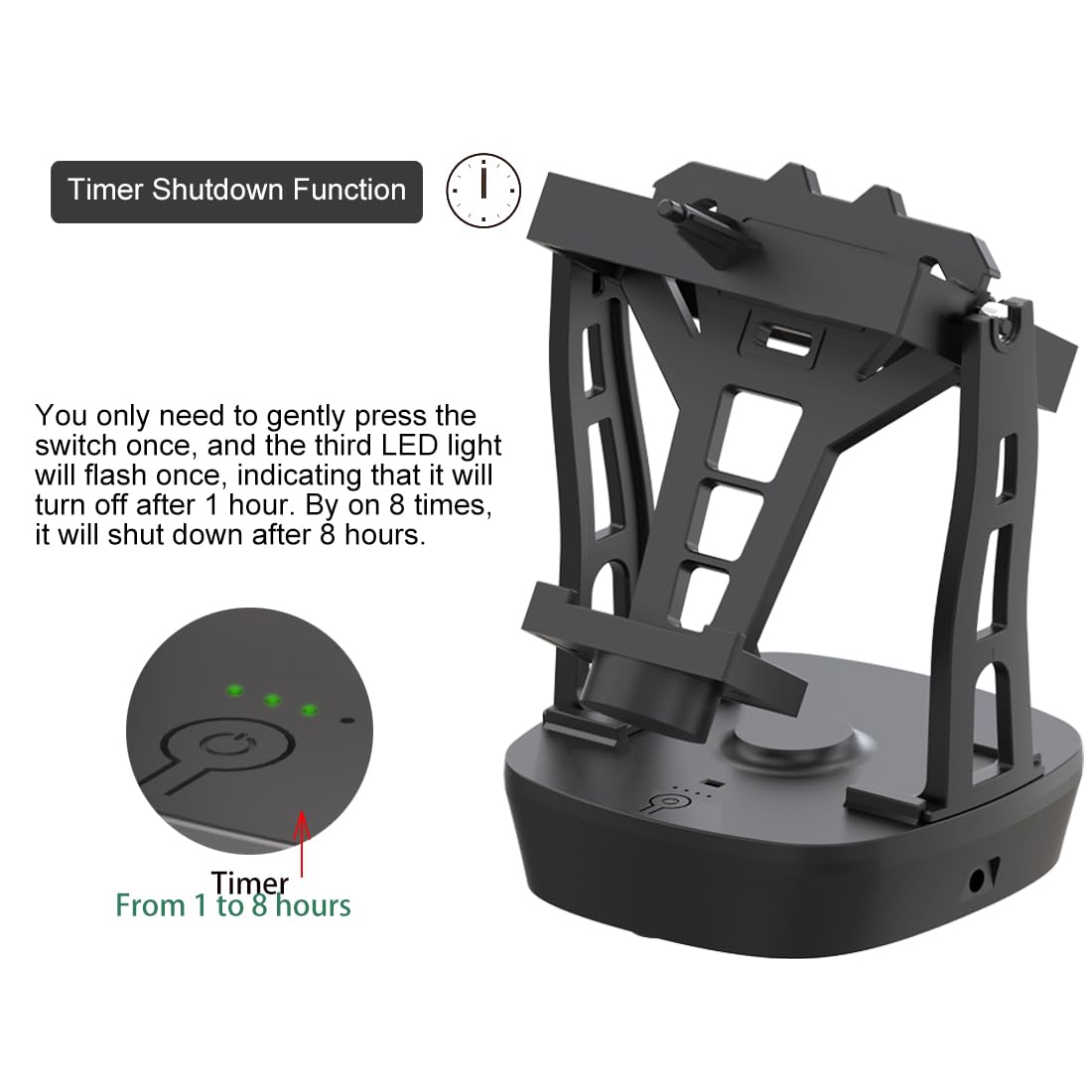 Automatic Phone Walker with Timer & Adjustable Speed - Simulates Human Walking (3000-12000 Steps/Hour) - 2 Swing Positions - Perfect for Step Tracking, Fitness Testing & Smartphone Cooling