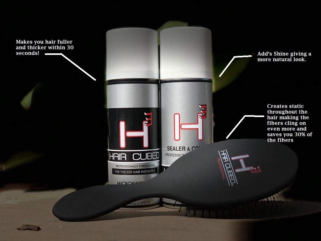 Hair Cubed® Auburn Hair Building Fiber Spray - Waterproof Hair Thickening & Concealing Solution for Thinning Hair - Lasts 2-5 Months - Perfect for Daily Use, Special Occasions & Confidence Boosting